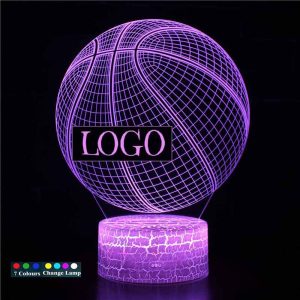 Basketball Shape Logo Night Light