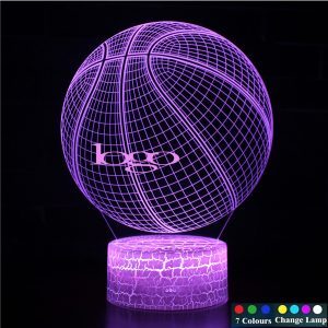 Basketball Shape Logo Night Light