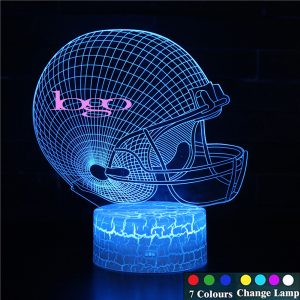 Helmet Mask Shape Logo Night Light
