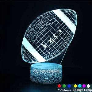 Rugby Shape Logo Night Light
