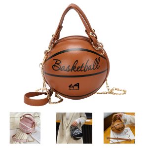 Basketball Shaped Cross Body Handbag