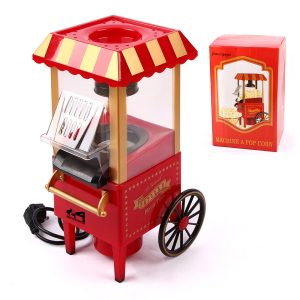 Popcorn Machine W/Retro Cart Shape