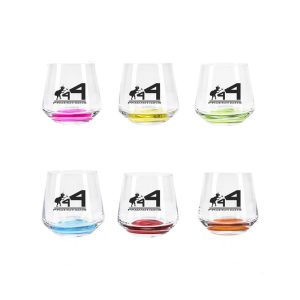 13 Oz Six-Color Glass Drinking Cup