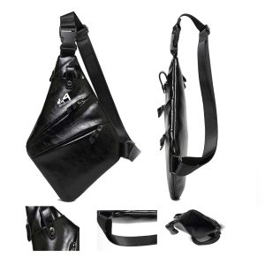Men'S Leather Chest Bag