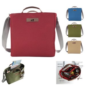 Multi-Compartment Shoulder Messenger Bag