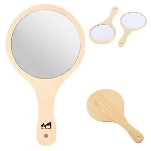 Handhold Wooden Mirror