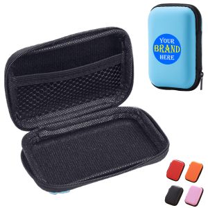 Rectangle Zipper-Lock Earphone Storage Case