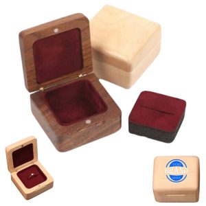 Flip-Top Wooden Ring Case