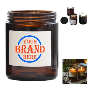 3.4Oz Brown Glass Candle Holder