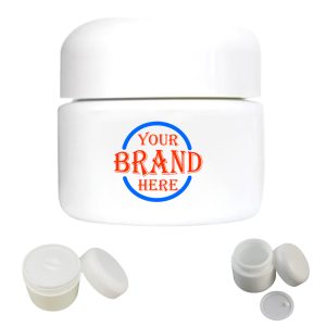3.4Oz White Plastic Lotion Cream Jar Dispensers
