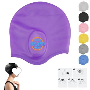 Unisex Adult Silicone Swim Cap W/ Ear Protection