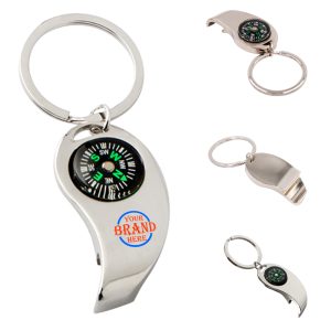 Compass Keychain Bottle Opener