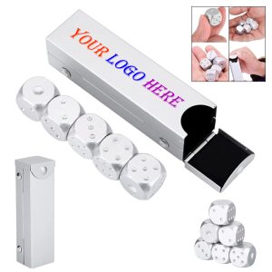 5 Pieces Aluminum Alloy Dice Set
