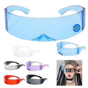 80S Cyberpunk Semi-Translucent Mirrored Glasses