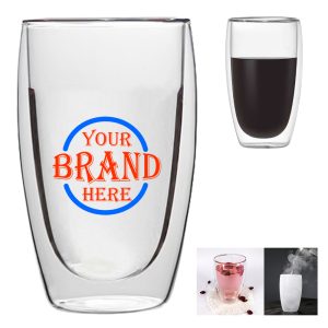 450Ml Double Wall Insulate Glass Mug