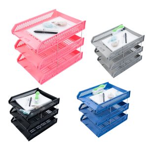 Three Layers Paper Holders Storage Tray