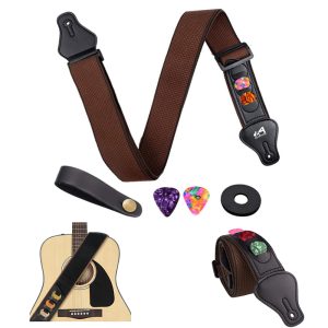 Guitar Strap W/ 3 Pick Holders