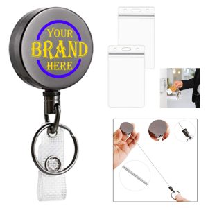 Id Badge Holder W/ Retractable Clip
