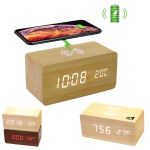 Bamboo Brown Alarm Clock