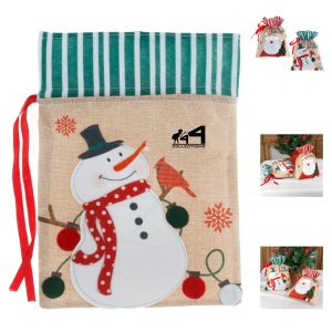 Santa Drawstring Gift Bag