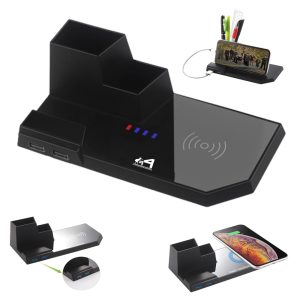 Desk Organizer With Wireless Charger