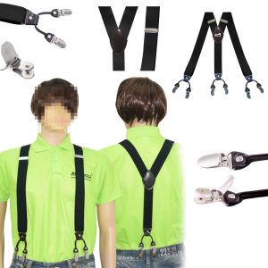 6 Metal Clips Elastic Suspender