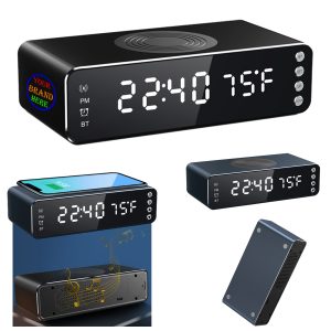 Wireless charging Bluetooth speaker Alarm Clock