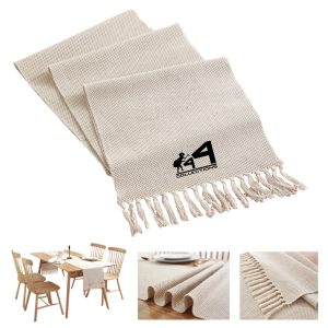 Tassel Cotton Linen Minimalist Tablecloth
