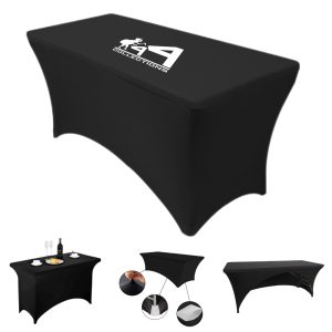 Solid Elastic Stretch Rectangular Tablecloth