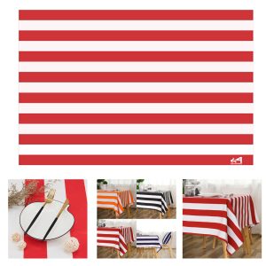 Black And White Striped Tablecloth