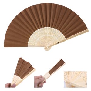 Bamboo 7-Inch Blank Paper Fan