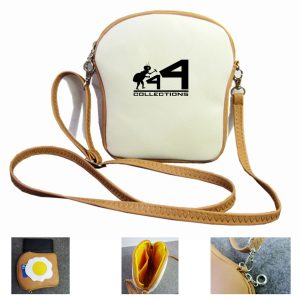 Toast-Shaped Cross-Body Handbag
