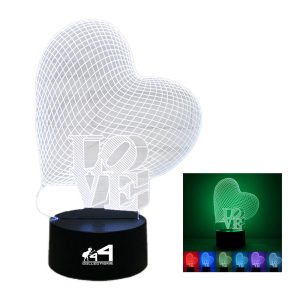3D Heart Shaped Night Light Base