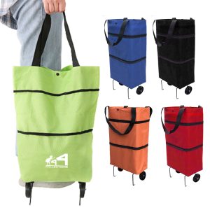 10.24 X 5.51 X 18.11 Inch Folding Trolley Shopping Bag
