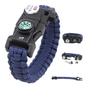 8-In-1 Mountaineering Survival Bracelet W/ Paracord