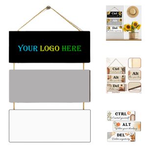 Wooden Three Tiered Message Hanging Sign