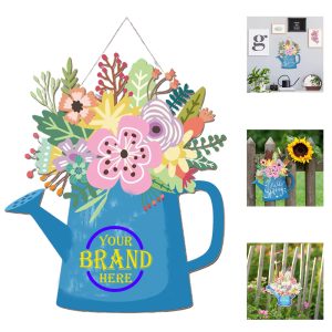 Wooden Autumn Flower Pot Style Hanging Sign