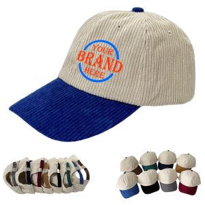 Two-Tone Corduroy Baseball Cap