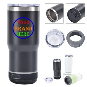 16Oz Stainless Steel Tumbler With Speaker