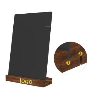 Tabletop Chalkboard With Wood Holder