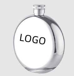 Stainless Steel  Portable Round Wine Pot5Oz