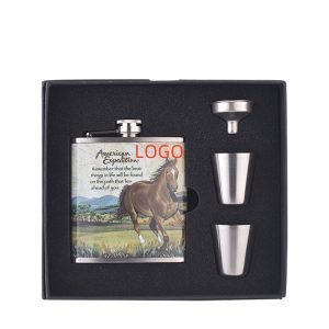 Hip Flask Set With Cups 6Oz