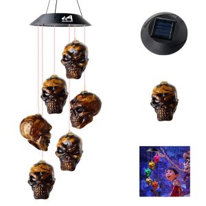 Skull Solar Wind Chimes