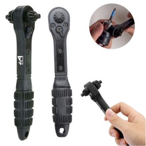 2-In-1 Drill Chuck Key Ratchet Spanner