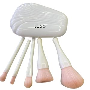 Shell Portable Travel Contour Makeup Brush Set 5Pcs