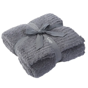 Soft Fuzzy Knit Throw Blanket