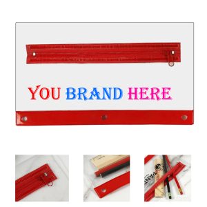 Transparent 3-Ring Pencil Pouch