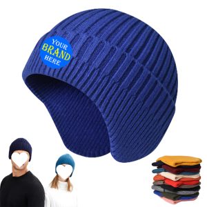 Knit Beanie Hat W/Ear Cover