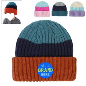 Contrast Knit Kids Hat