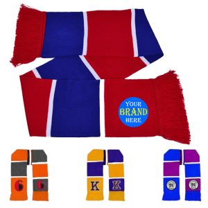 Embroidery Knit Sports Fan Scarf